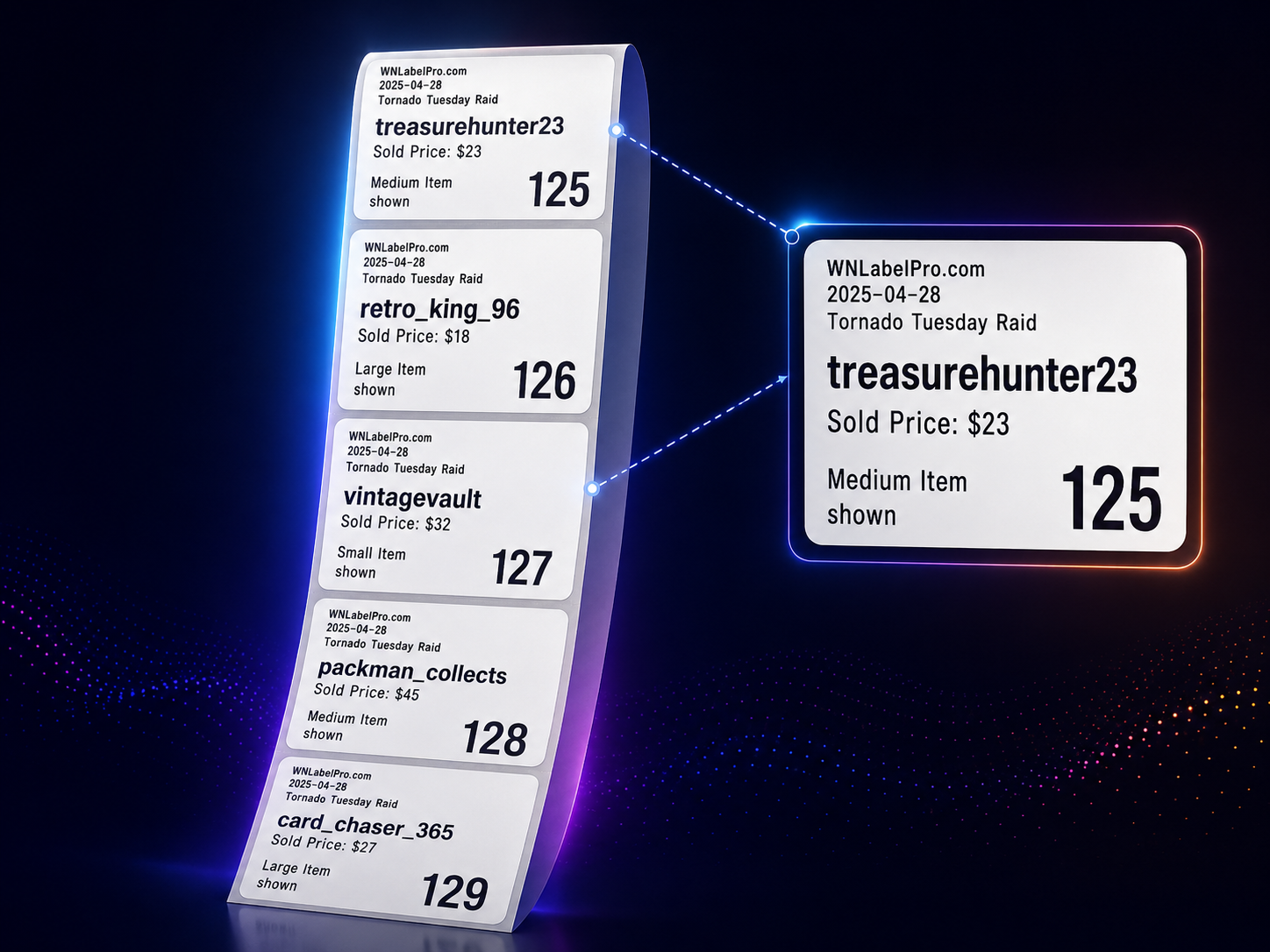 WNLabelPro label roll graphic